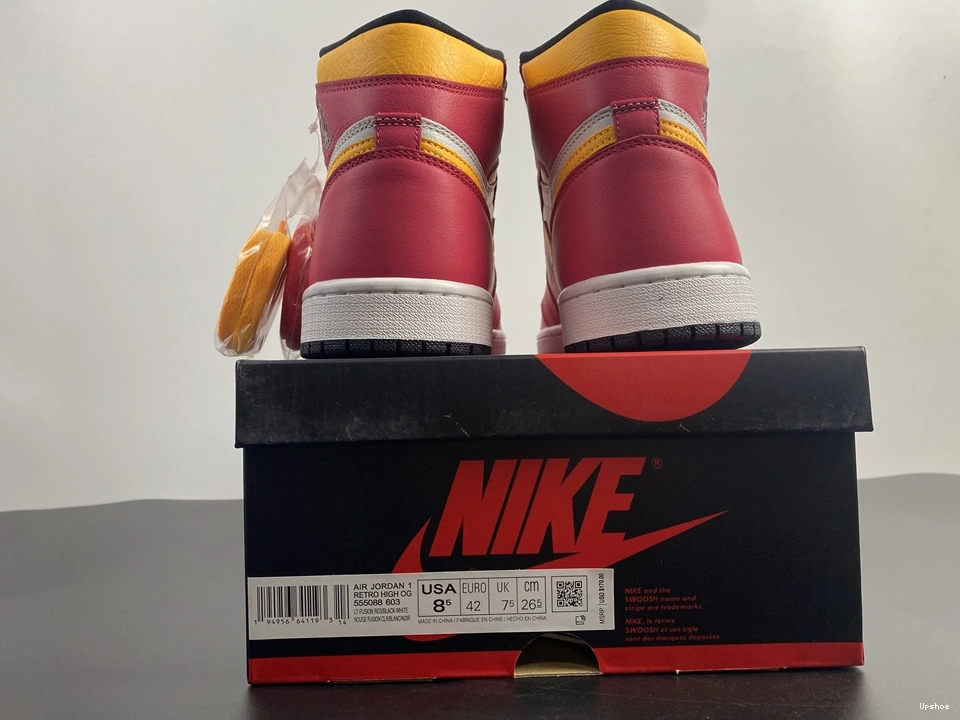 Reliable 3730 Jordan1 Red 555088- OG Light Fusion 1014
